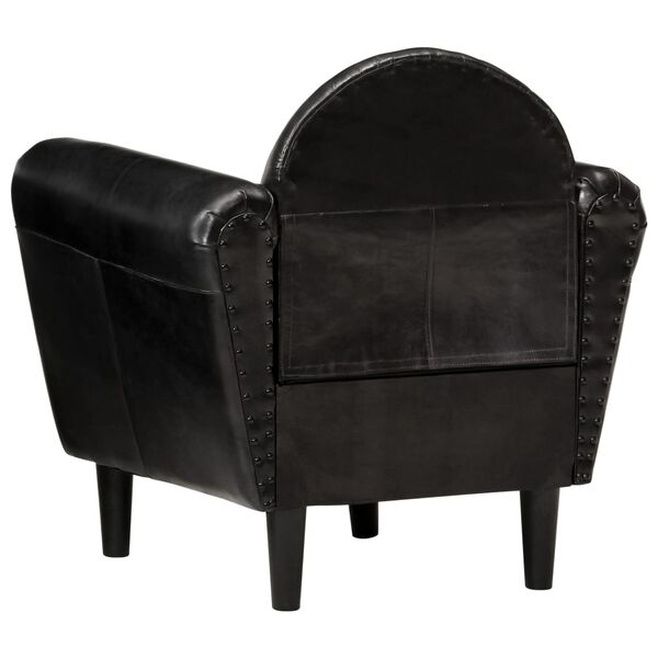 vidaXL Klubov&eacute; kreslo čierne 77x65x79 cm prav&aacute; koža