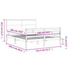 vidaXL Rám postele s čelom masívne drevo veľkosti King
