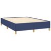 vidaXL Posteľn&yacute; r&aacute;m boxspring s matracom modr&yacute; 140x200 cm l&aacute;tka