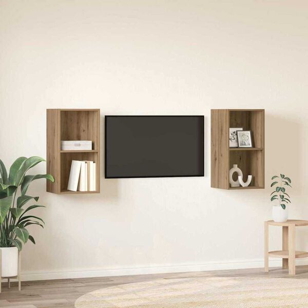 vidaXL Zostava TV skriniek 2 pcs Remeseln&yacute; dub 37 x 37 x 72 cm
