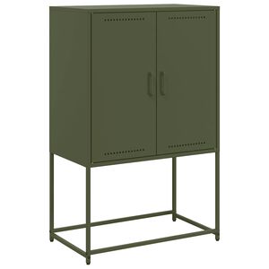 vidaXL Vysok&aacute; skrinka olivovozelen&aacute; 68,5x38,5x107 cm oceľ