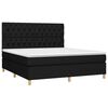 vidaXL Posteľn&yacute; r&aacute;m boxspring s matracom čierny 160x200 cm l&aacute;tka