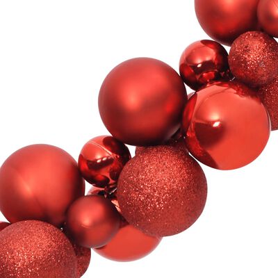 vidaXL Vianočná girlanda z gulí červená 175 cm polystyrén