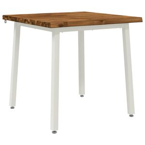 vidaXL 60 x 55 x 75 cm Pevn&eacute; ak&aacute;ciov&eacute; drevo Pr&iacute;rodn&aacute; a biela