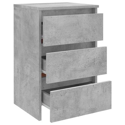 vidaXL Nočný stolík, betónovo sivý 40x35x62,5 cm, kompozitné drevo