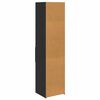 vidaXL Highboard Čierny dub 45 x 42,5 x 185 cm Kompozitn&eacute; drevo