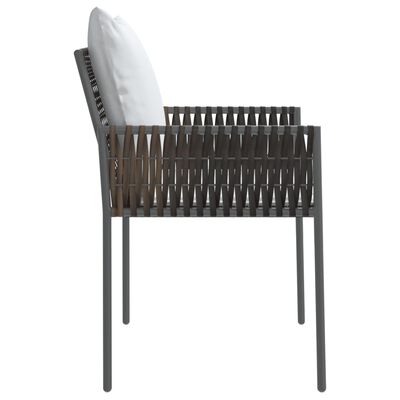 vidaXL Záhradné stoličky s vankúšmi 6 ks hnedé 54x61x83 cm polyratan