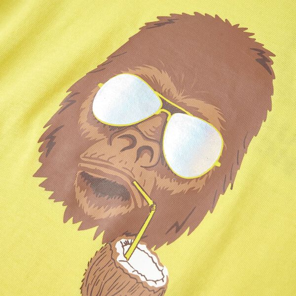 Detsk&eacute; tričko s kr&aacute;tkym ruk&aacute;vom žlt&eacute; 116