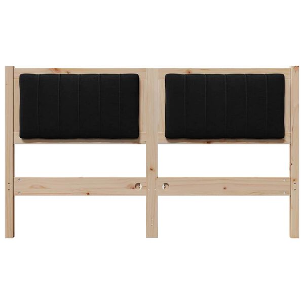 vidaXL Čal&uacute;nen&eacute; čelo postele Hned&aacute; 140 cm Mas&iacute;vne borovicov&eacute; drevo