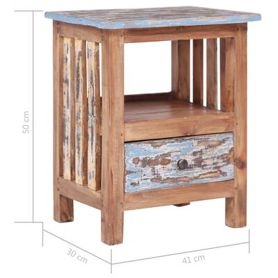vidaXL Nočný stolík 41x30x50 cm, recyklovaný masív