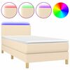 vidaXL Posteľ boxsping s matracom a LED kr&eacute;mov&aacute; 90x200 cm l&aacute;tka