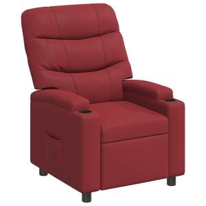 vidaXL Polohovacie kreslo V&iacute;no červen&eacute; 75 x 93 x 102 cm L&aacute;tka