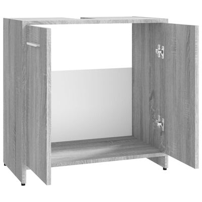 vidaXL Kúpeľňová skrinka sivý dub sonoma 60x33x60 cm spracované drevo
