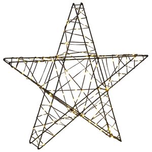 vidaXL 3D vianočn&aacute; hviezda 120 LED Tepl&aacute; biela 55 x 53,5 x 10 cm