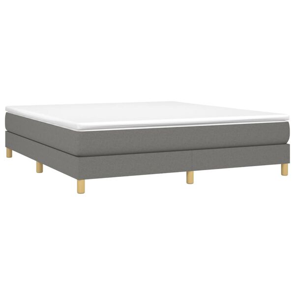 vidaXL Boxspring posteľ s matracom tmavosiv&aacute; 180x200 cm l&aacute;tka