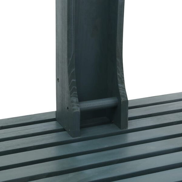 vidaXL Záhradná sprcha antracitová drevená