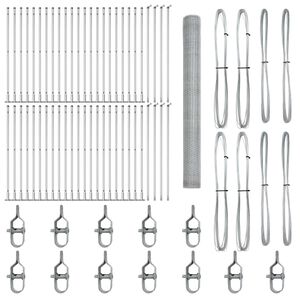 vidaXL Stĺp na plot. Strieborn&aacute;