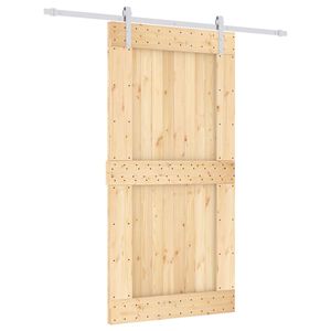 vidaXL Posuvn&eacute; dvere Pr&iacute;rodn&aacute; a biela 100 x 210 cm