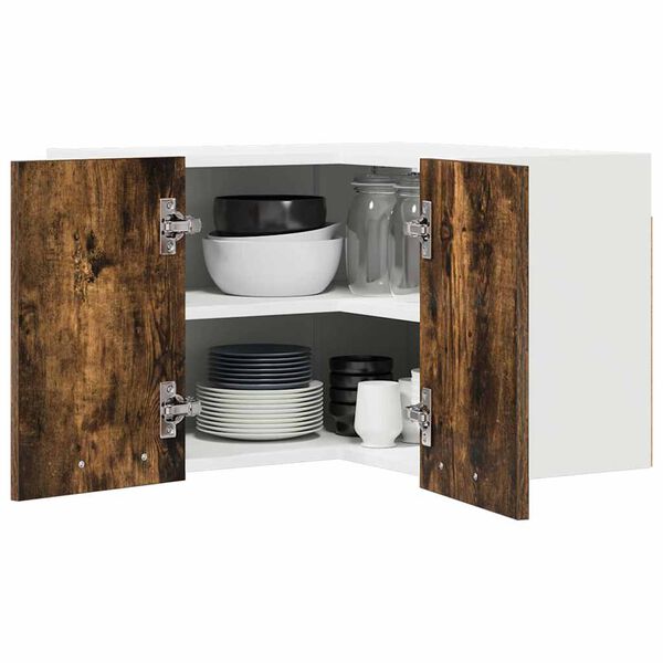 vidaXL Z&aacute;vesn&aacute; skrinka s &uacute;ložiskom &Uacute;den&yacute; dub a biely 57 x 57 x 40 cm