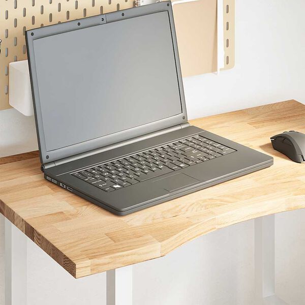 vidaXL Doska stolíka neošetrená 80x60x2,5 cm dubový masív obdĺžnikový