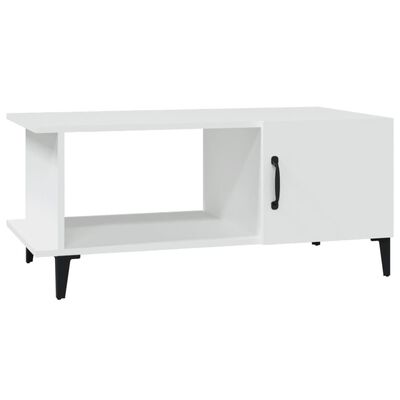 vidaXL Konferenčný stolík biely 90x50x40 cm spracované drevo