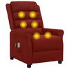 vidaXL Elektrické masážne kreslo vínovočervené umelá koža