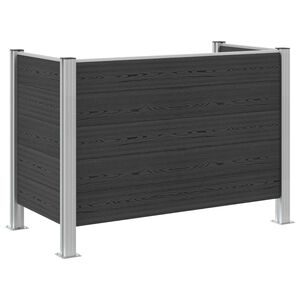 vidaXL Plot pre odpadkov&yacute; k&ocirc;&scaron; Siv&aacute; 161 x 85 x 115 cm Hlin&iacute;k a WPC