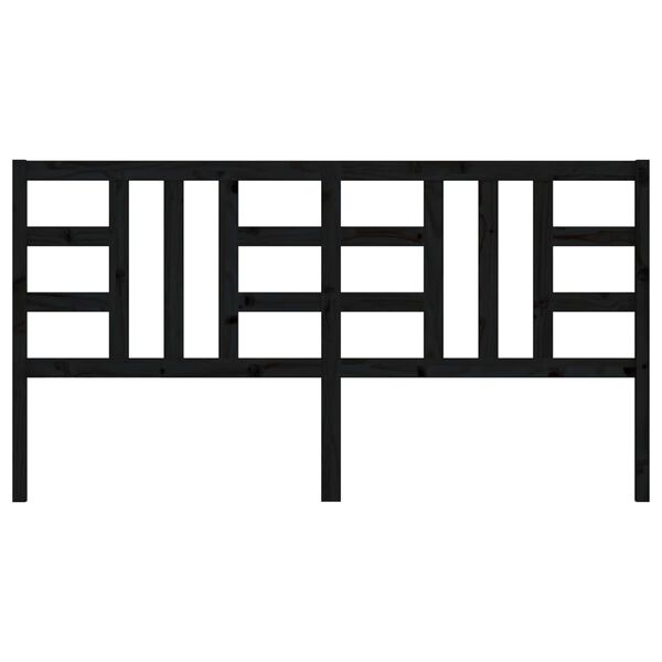 vidaXL Čelo postele čierne 186x4x100 cm mas&iacute;vna borovica
