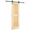 vidaXL Posuvn&eacute; dvere Pr&iacute;rodn&aacute; a čierna 70 x 210 cm