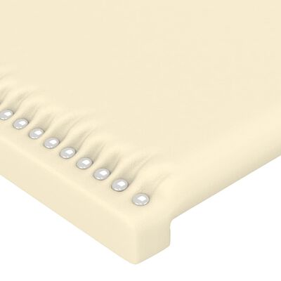 vidaXL Čelo postele so záhybmi krémové 103x23x118/128 cm umelá koža