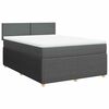 vidaXL Boxspring posteľ s matracom tmavosiv&aacute; 140x200 cm l&aacute;tka