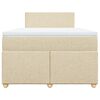 vidaXL Boxspring posteľ s matracom kr&eacute;mov&yacute; 120x200 cm l&aacute;tka