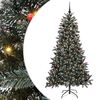 vidaXL Umel&yacute; vianočn&yacute; stromček Zelen&aacute; 180 cm PVC, plast a oceľ