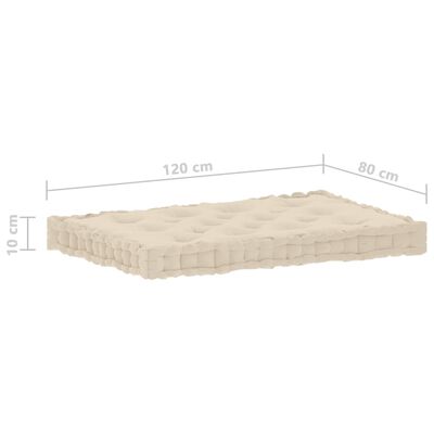 vidaXL Podlahové podložky na paletový nábytok 5 ks béžové bavlna