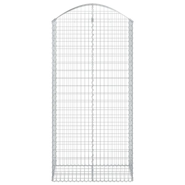 vidaXL Obl&uacute;kov&yacute; gabionov&yacute; k&ocirc;&scaron; 100x50x200/220 cm pozinkovan&eacute; železo