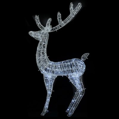 vidaXL XXL Akrylový vianočný sob 250 LED 180 cm studený biely
