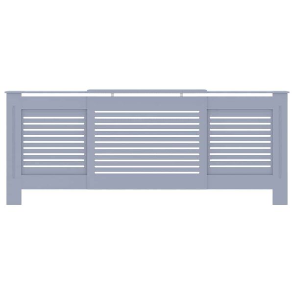 vidaXL Kryt na radiátor sivý 205 cm MDF