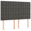 vidaXL Posteľn&yacute; r&aacute;m boxspring s matracom tmavosiv&yacute; 140x200 cm zamat