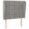 vidaXL Čelo postele so z&aacute;hybmi bledosiv&eacute; 83x23x118/128 cm zamat
