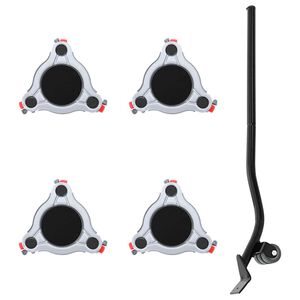 vidaXL N&aacute;bytkov&eacute; kolieska 4 ks so zdv&iacute;hačom 14,5x13,5x4 cm oceľ 400 kg