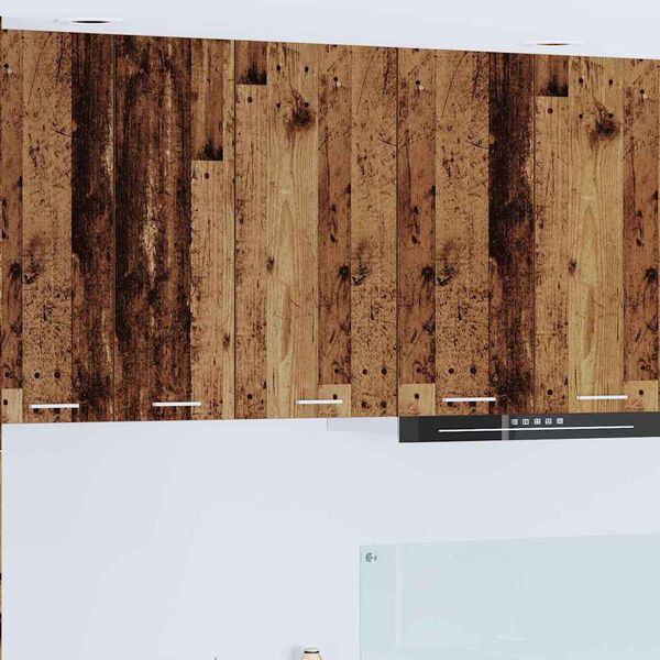 vidaXL Z&aacute;vesn&aacute; skrinka s &uacute;ložiskom Star&eacute; drevo a biela 40 x 31 x 80 cm