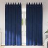 vidaXL Zatemňovacie z&aacute;vesy 2 pcs Tmavomodr&aacute; 140 x 225 cm Zamat