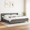 vidaXL Boxspring posteľ s matracom tmavosiv&aacute; 200x200 cm l&aacute;tka