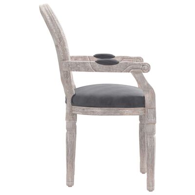 vidaXL Jedálenská stolička tmavosivá 54x56x96,5 cm látka