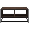 vidaXL Konferenčný stolík hnedý dub 60,5x60,5x30 cm kompoz. drevo kov