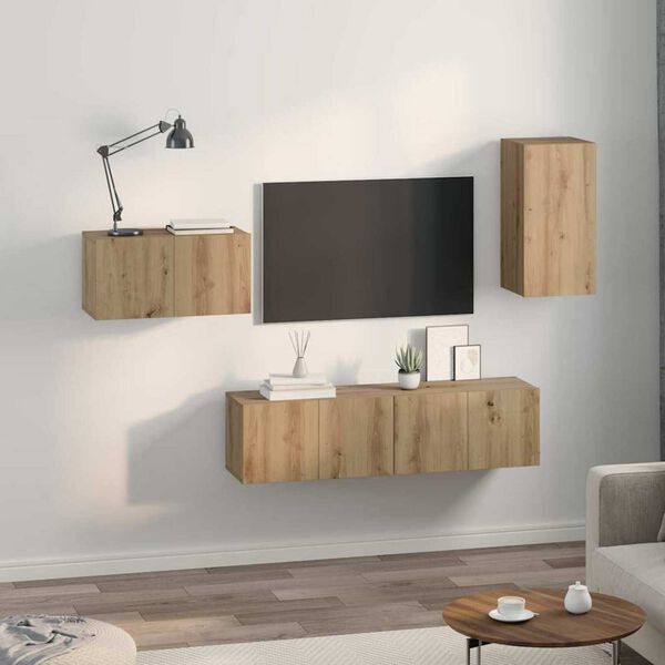 vidaXL Zostava TV skriniek 4 pcs dub artisan 30.5 x 30 x 60 cm