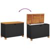 vidaXL Z&aacute;hradn&yacute; &uacute;ložn&yacute; box čierny 80x40x48 cm polyratan ak&aacute;ciov&eacute; drevo