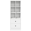 vidaXL Highboard so zásuvkou Biela 45.5 x 34 x 127 cm Kompozitné drevo