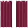 vidaXL Z&aacute;clony na zatemnenie s kr&uacute;žkami 2 ks V&iacute;no červen&eacute; 245 x 140 cm