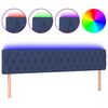 vidaXL Čelo postele s LED modr&eacute; 180x7x78/88 cm l&aacute;tka